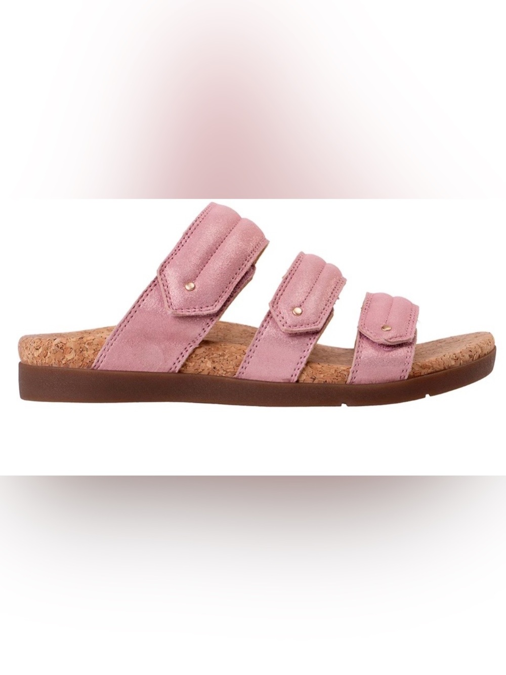 New Revitalign Orthatic Oasis Pink (Rose Tan) Shine Triple Band Slide